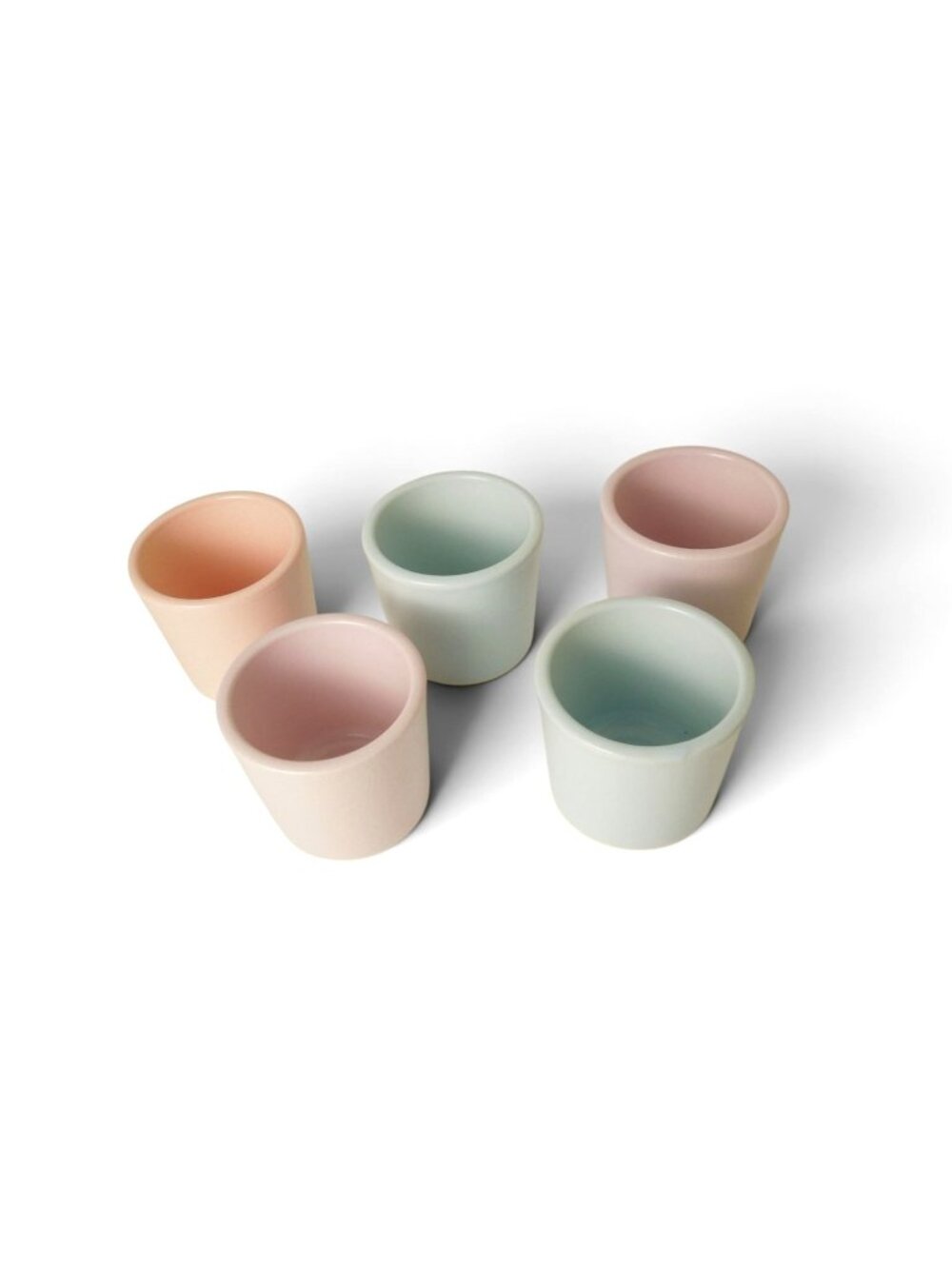 Vintage Set of 5 Cermer Ramekin Pastel Yogurt Cups Spain